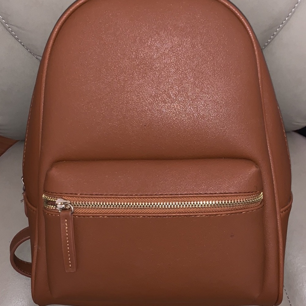 Little Burgundy Caramel Coloured Mini Backpack